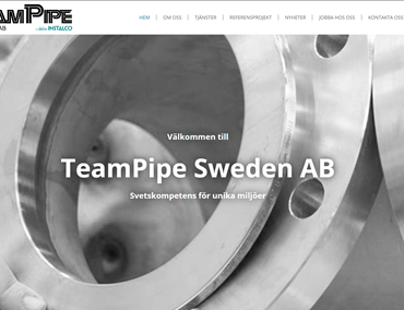 Ny hemsida för Teampipe